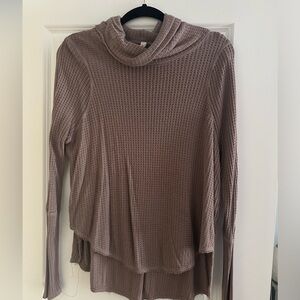 Free People Waffle Knit Shirt